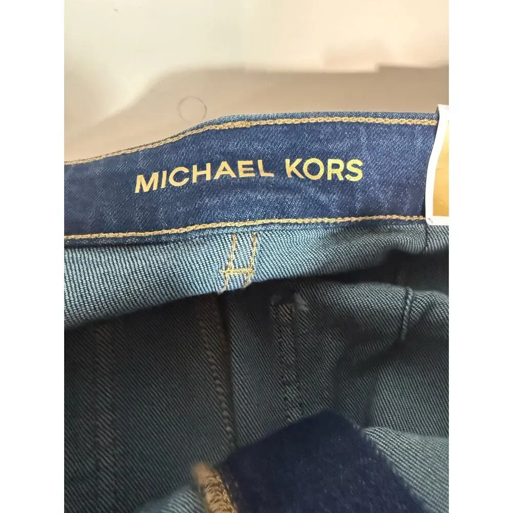 Michael Kors Selma Wide Leg Jeans Women’s 8 Overdyed Indigo Dark Wash NWT $125